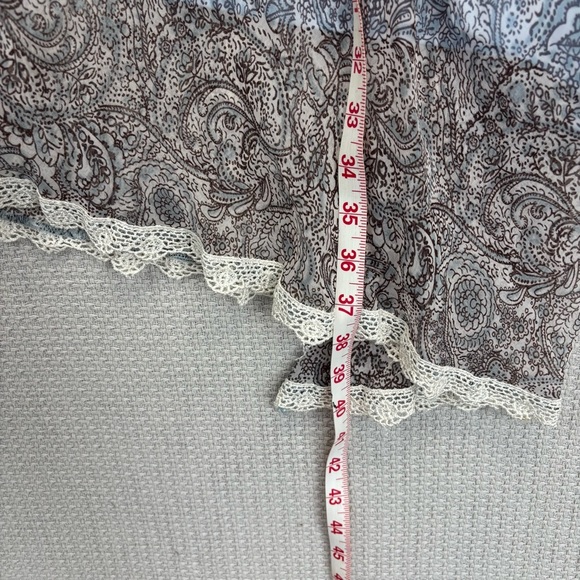 Vtg G-Dresses Y2K Sleeveless Blue Patchwork Maxi Dress Paisley Asymmetric Sz 7 - Picture 10 of 10